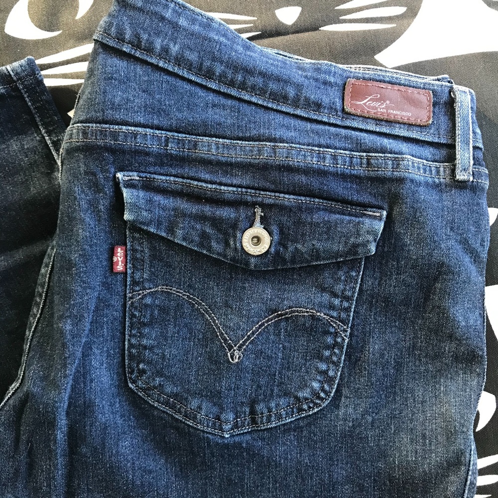 Levi's Demi Curve Cropped Jeans 36 20M Dark Indigo - Picture 3 of 6